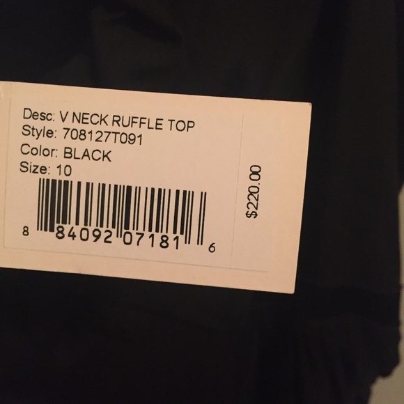 Rebecca Taylor Silk V- Neck Ruffle Top - Picture 14 of 14